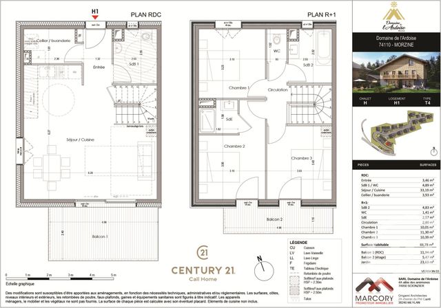 maison à vendre - 4 pièces - 88.78 m2 - MORZINE - 74 - RHONE-ALPES - Century 21 Call Home
