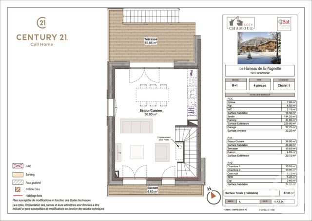 Afficher la photo en grand Appartement Triplex à vendre - 4 pièces - 87.05 m2 - MONTRIOND - 74 - RHONE-ALPES - Century 21 Call Home