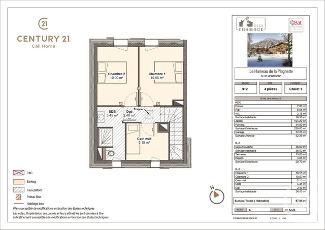 Afficher la photo en grand Appartement Triplex à vendre - 4 pièces - 87.05 m2 - MONTRIOND - 74 - RHONE-ALPES - Century 21 Call Home