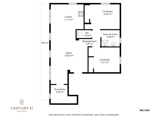 Afficher la photo en grand Appartement F3 à vendre - 4 pièces - 69.02 m2 - MONTRIOND - 74 - RHONE-ALPES - Century 21 Call Home