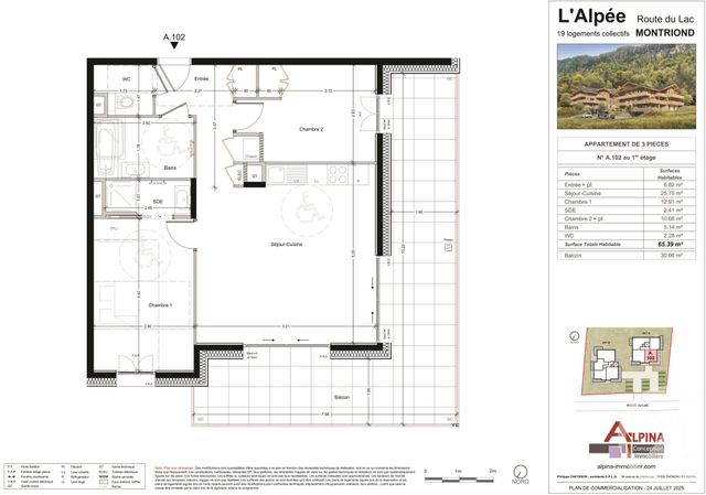 Appartement T3 à vendre - 3 pièces - 65.39 m2 - MONTRIOND - 74 - RHONE-ALPES - Century 21 Call Home