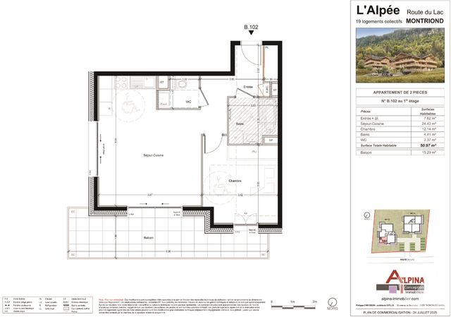 Appartement T2 à vendre - 2 pièces - 50.97 m2 - MONTRIOND - 74 - RHONE-ALPES - Century 21 Call Home