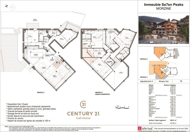 Appartement T6 à vendre - 6 pièces - 180.91 m2 - MORZINE - 74 - RHONE-ALPES - Century 21 Call Home